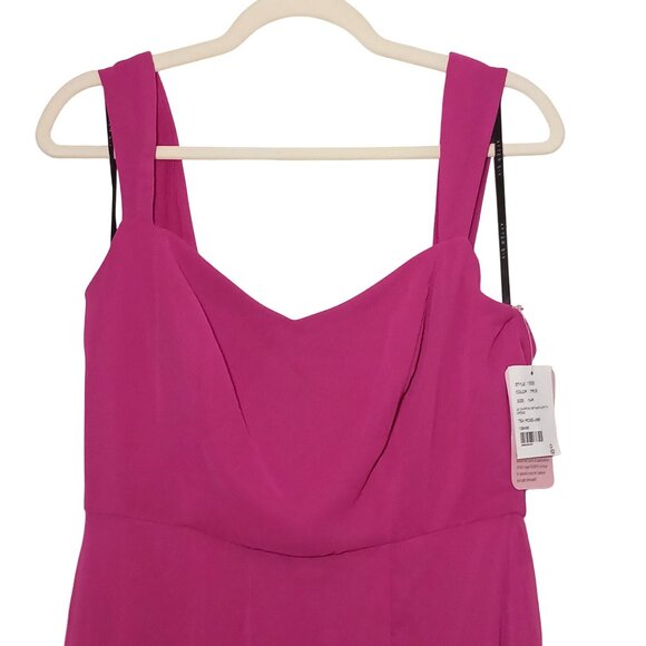 NEW After Six Contoured Wide Strap Sweetheart Maxi Dress Tea Rose/Pink Size 10 - Picture 4 of 15